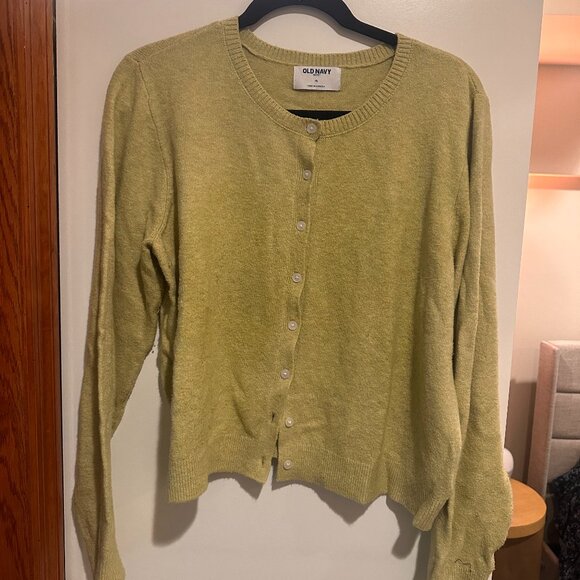 SoSoft Cropped Cardigan Sweater - Lime green - Picture 4 of 6